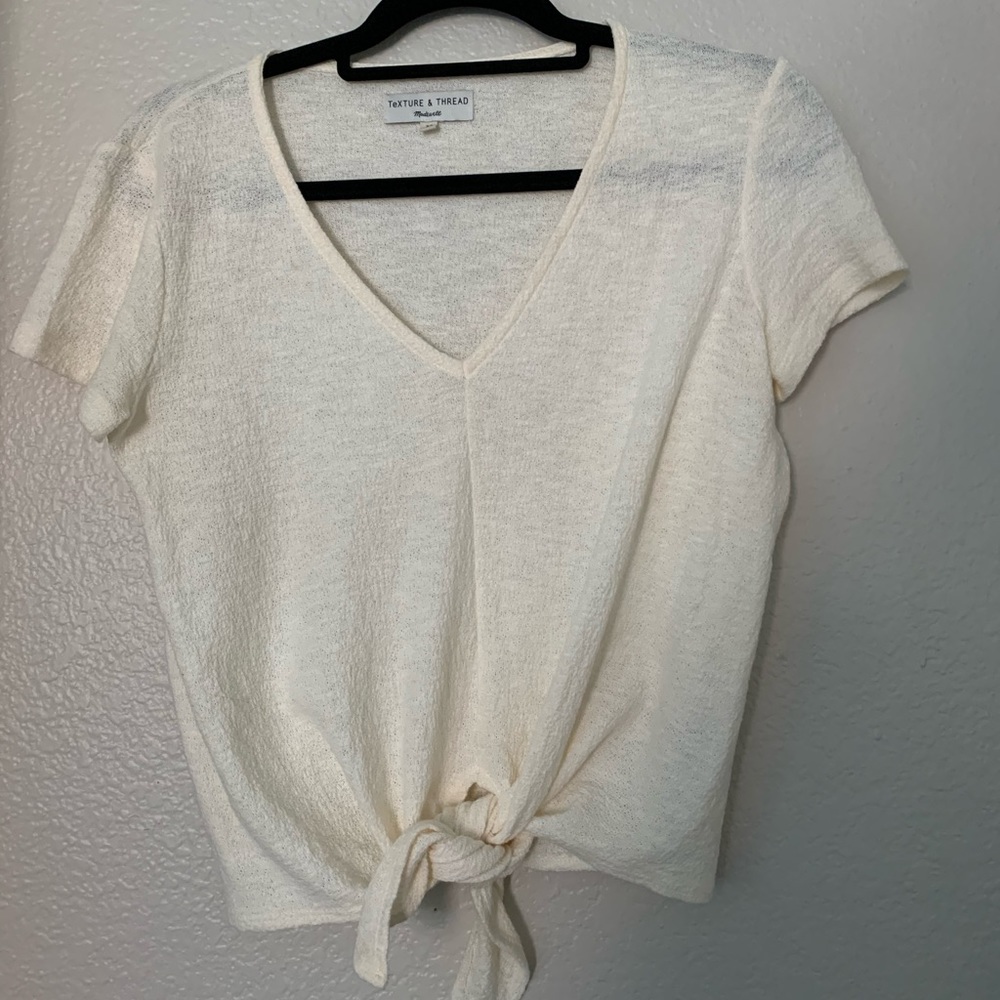 Madewell front tie tshirt
